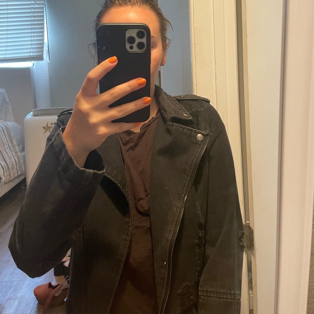 Cute Black Denim Jacket #denimjacket